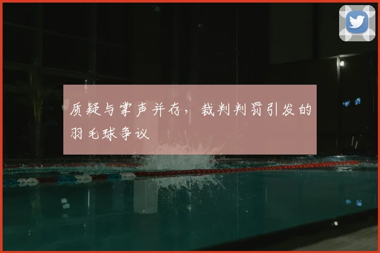 质疑与掌声并存，裁判判罚引发的羽毛球争议